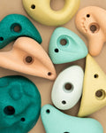 Premium Rock Climbing Holds (Earth Tones) - Everett & Avery Co. - Indoor Climbing Wall - Rock Climbing Holds for Kids